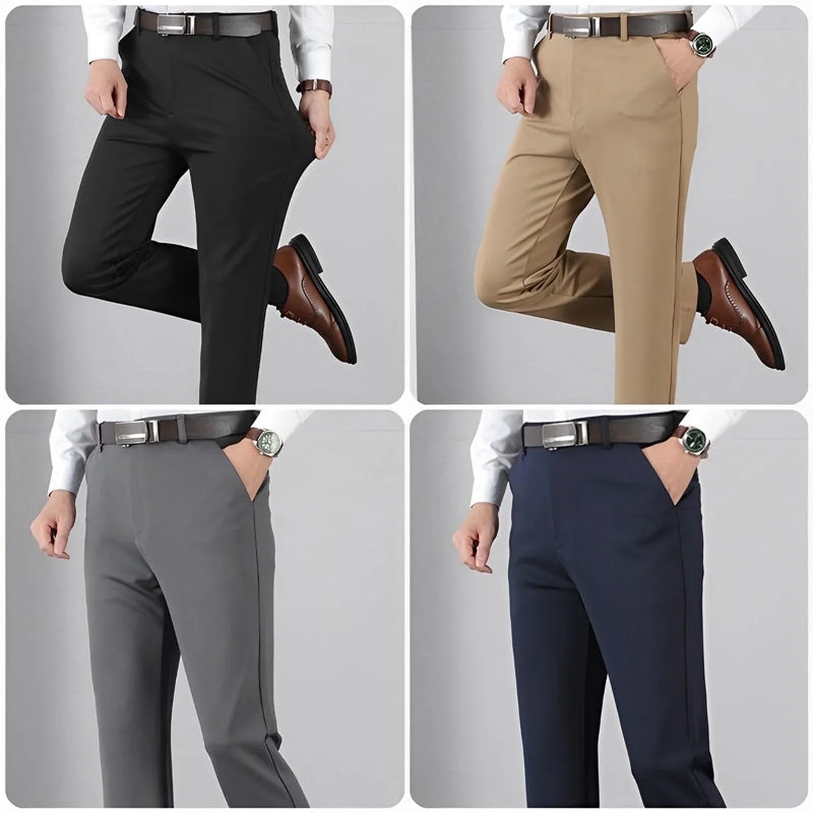 COMPRE 2 LEVE 3 | Calça Social Clássica Alfaiataria + Cinto de Brinde