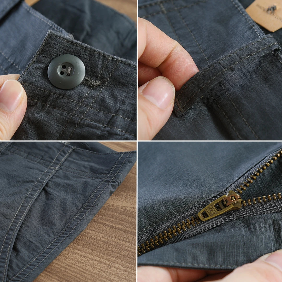 Calça Reta Masculina em Sarja - [Compre 1 & Leve 2]