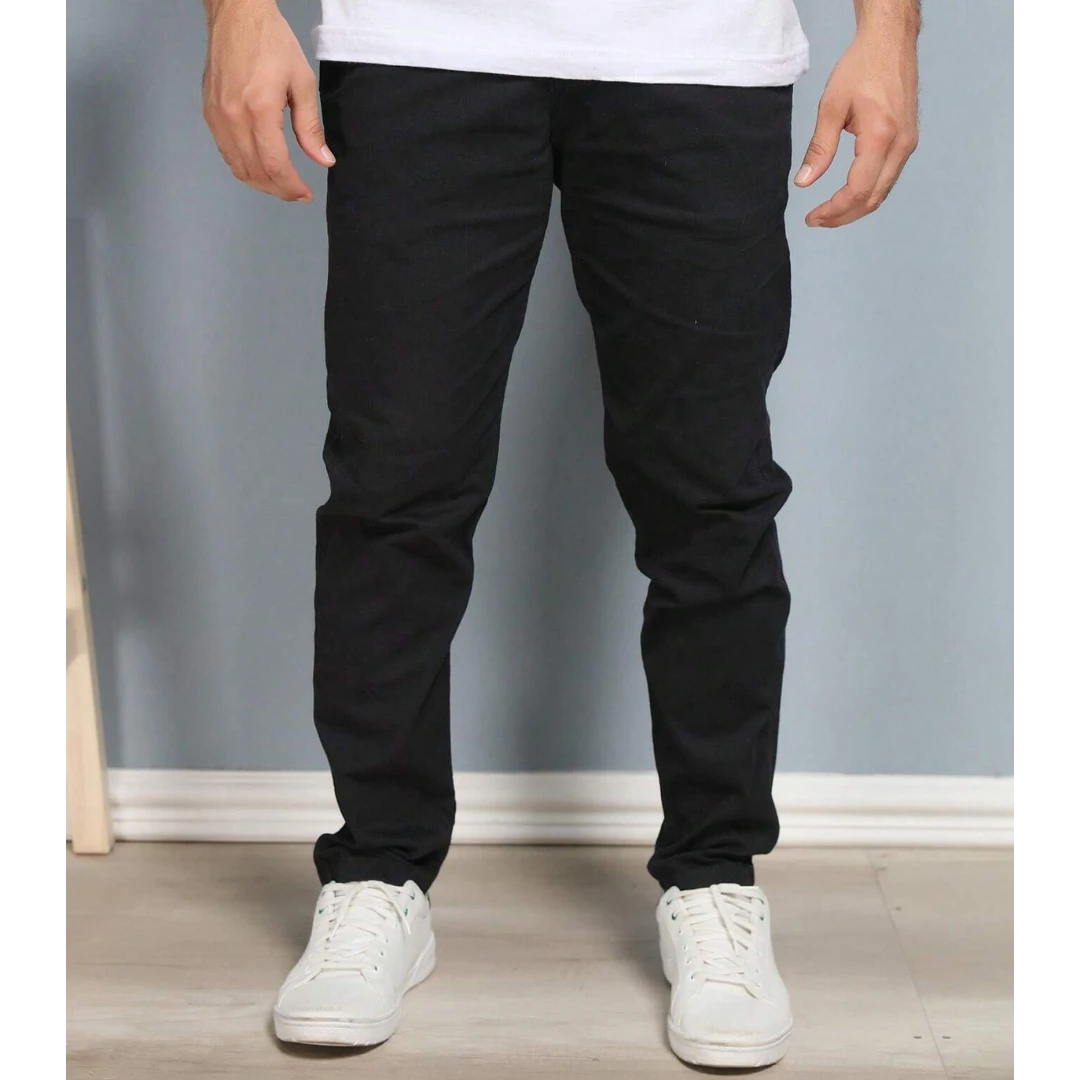 Calça Reta Masculina em Sarja - [Compre 1 & Leve 2]
