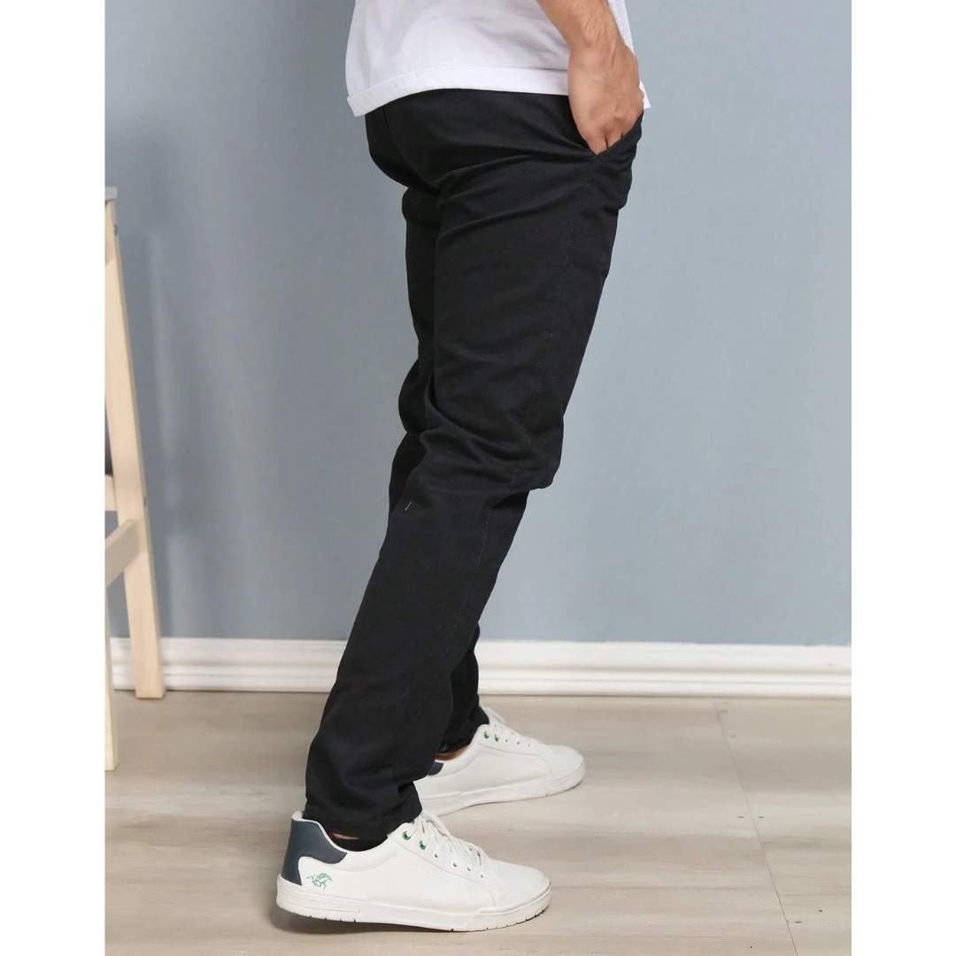 Calça Reta Masculina em Sarja - [Compre 1 & Leve 2]